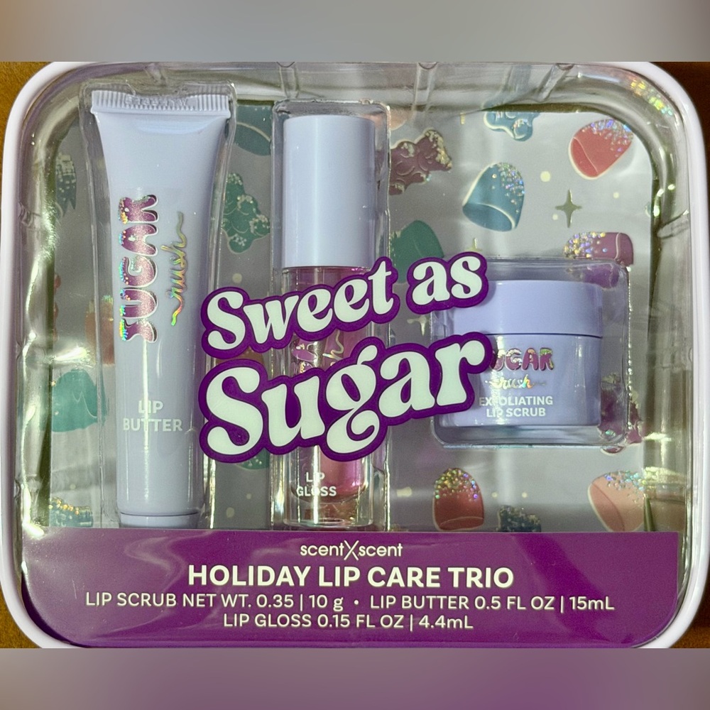 BNIP! scentXscent, Sweet as Sugar, 😻💜🍬🍭❄️✨ Holiday Lip Care Trio - Picture 2 of 10